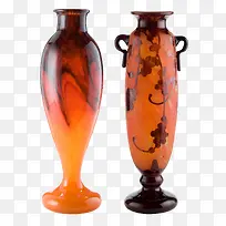 琥珀色陶瓷花瓶抠图