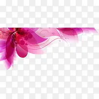 粉色半透明花纹装饰