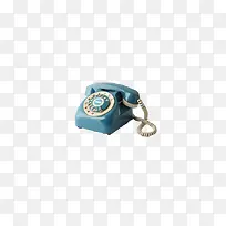 蓝色复古电话