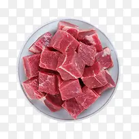 高清红色方块牛肉