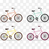 色彩鲜艳的小单车