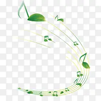 音符乐符绿叶