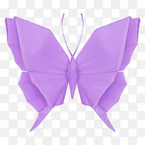 紫色纸张折叠的蝴蝶