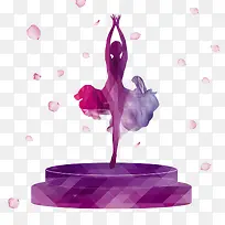 2017紫色芭蕾舞女孩