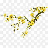 精致的金色梅花免抠素材