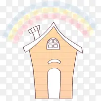 卡通彩虹房子