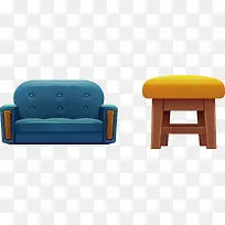 沙发和板凳