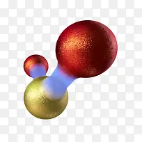 红金色硫（硫）二氧化硫 分子形