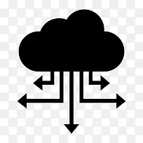 云数据分布的符号图标