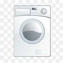 卡通灰色的洗衣机设计矢量图