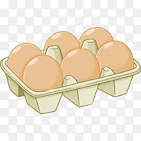 纸壳盒子里的矢量鸡蛋