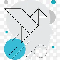 飞行鸽子设计图标