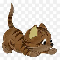 一只棕色的小猫