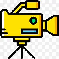 黄色摄影机图标