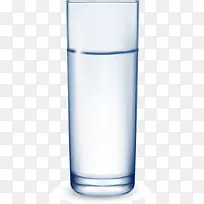 矢量玻璃杯和白开水