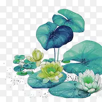 手绘卡通装饰花瓣花草装饰海报设