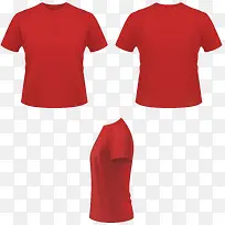 时尚红色短袖衣物图标矢量素材