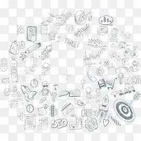 深蓝色线条图案