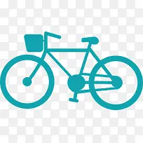 自行车青色图标
