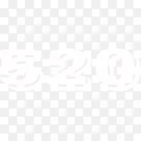 520白色梦幻卡通节日字体