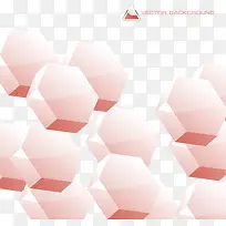 漂浮粉色六边形