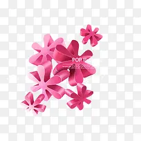 粉色立体抽象花朵