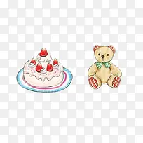 小熊与蛋糕