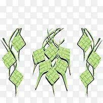 矢量手绘粽子