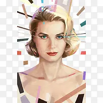 创意美女插画