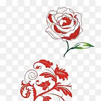 玫瑰花欧式花纹