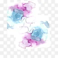 蓝紫色水粉花朵