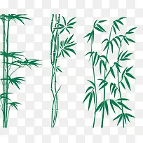 绿色手绘竹子