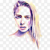 欧美女生插画