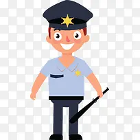 警卫卡通头像男生