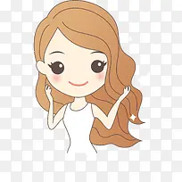 美丽卷发女孩
