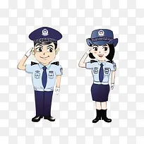 敬礼的警察