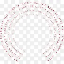情人节love字母框架