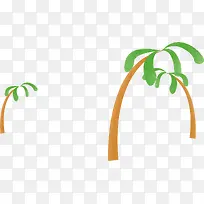 高清摄影手绘椰子树