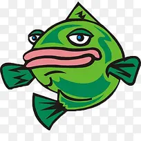 绿色红唇海怪鱼