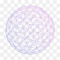 紫色渐变矢量曲线线条网格球体素