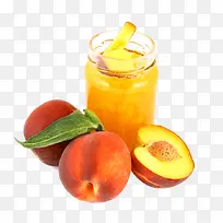 桃子和果肉饮料图片
