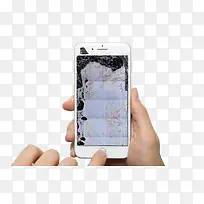 碎屏的苹果手机