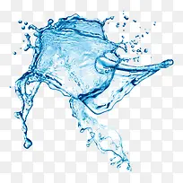水柱蓝色元素  梦幻水圈水滴