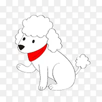 可爱的贵宾犬PNG素材卡通