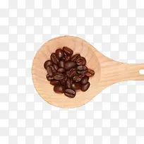 木勺里的咖啡豆