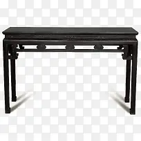 黑色实木八仙桌透明素材