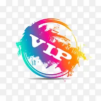 vip 字体 喷墨背景 矢量图