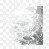 灰白色漂浮几何碎片