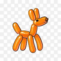 橙色的气球小狗
