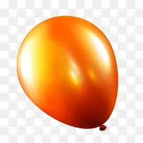 手绘橙色气球
